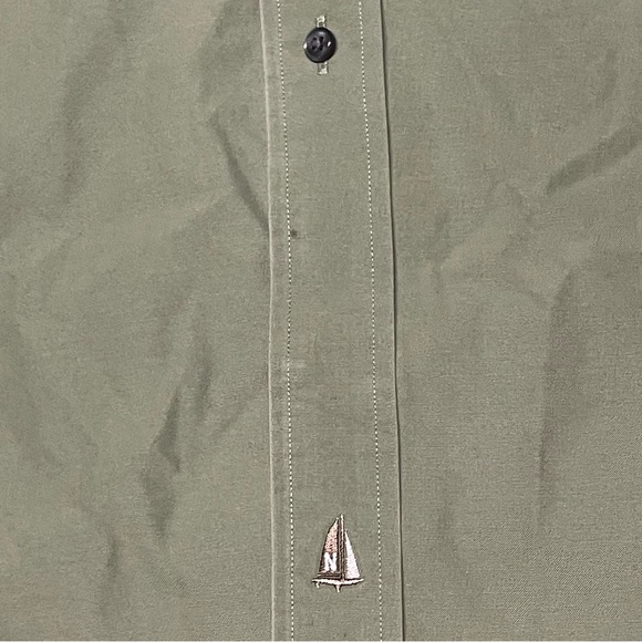 Nordstrom Men’s Green Button Down Dress Shirt, 100% Cotton 15/33 Classic Fit - Picture 6 of 9